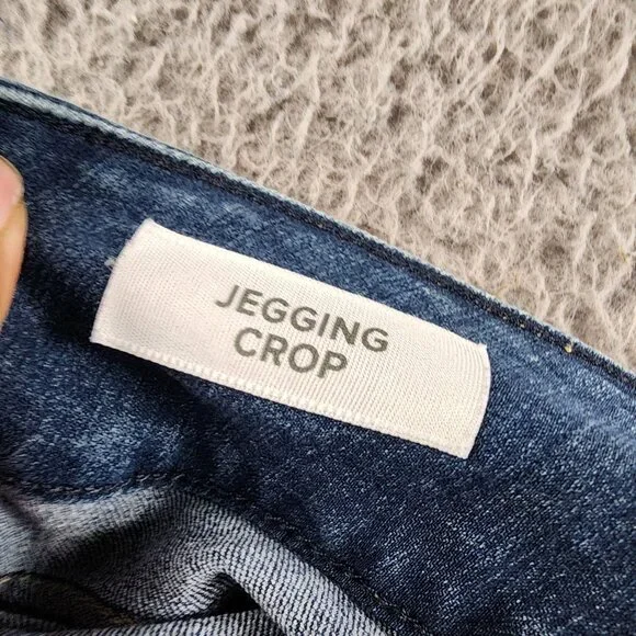Torrid Jeans Womens 28 Medium Wash Stretch High Rise Jegging Crop *GUC* - Picture 12 of 13